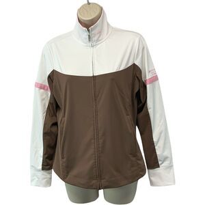 Nike Golf Jacket Windbreaker Womens Fit Dry Size Small Petite Full Zip